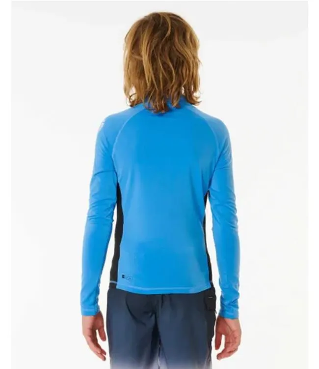 Ripcurl Icons UV Brushed Boys Long Sleeve (2024) - Blue Gum