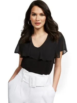 Ruffle Cape Top