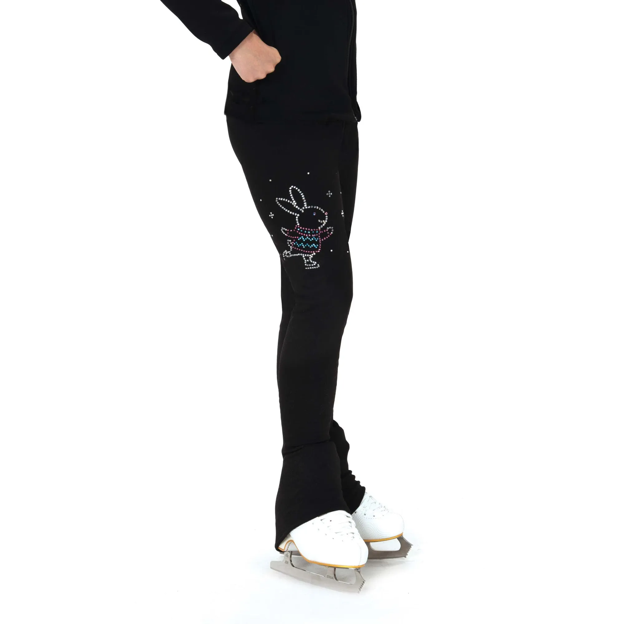 S170 Skating Critter Crystal Leggings: Skating BUNNY