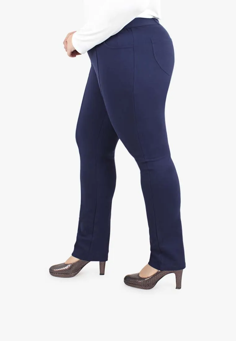 Shakira Elastic Waist Pants - Blue