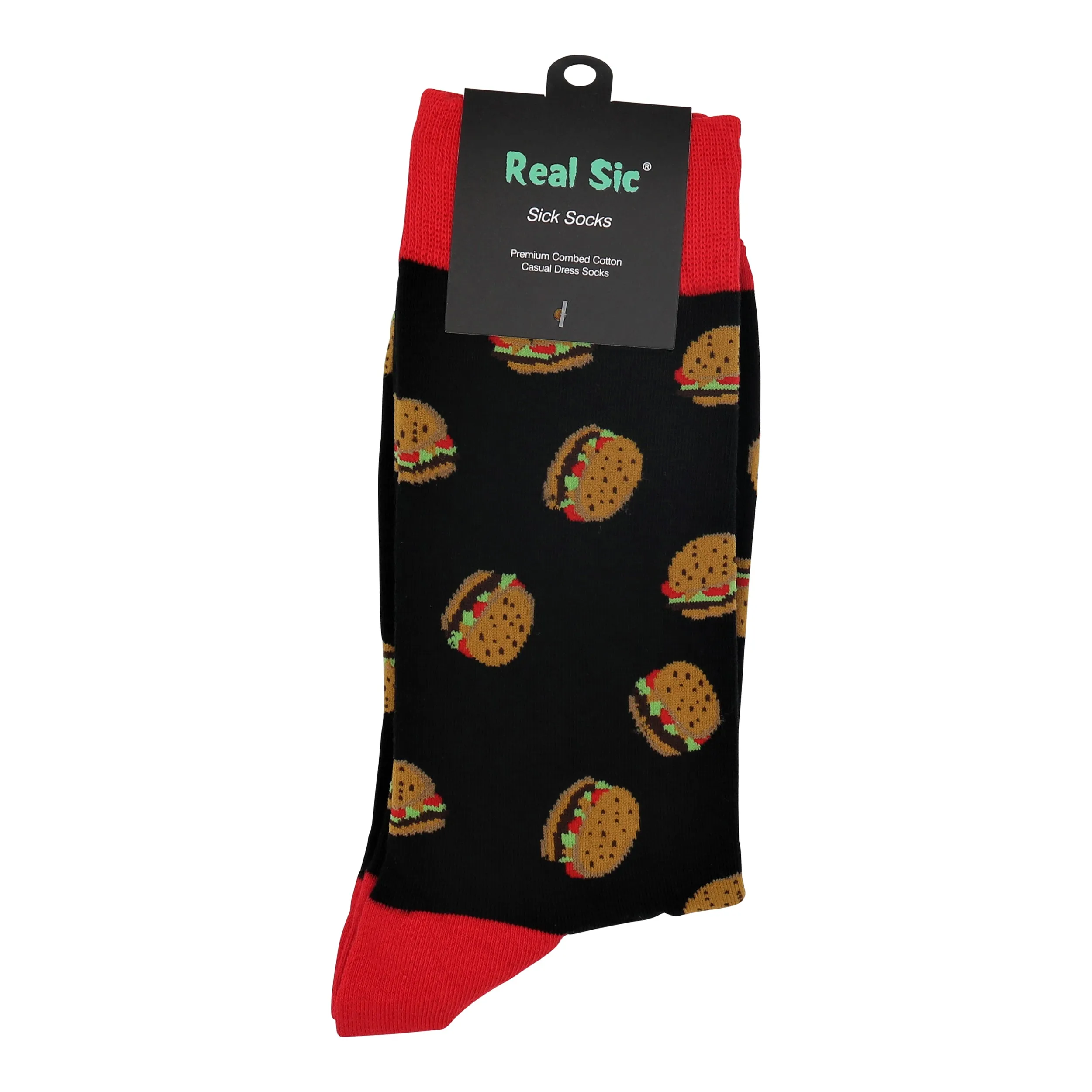 Sick Socks – Burger – Favorite Foods Casual Dress Socks