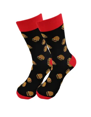 Sick Socks – Burger – Favorite Foods Casual Dress Socks