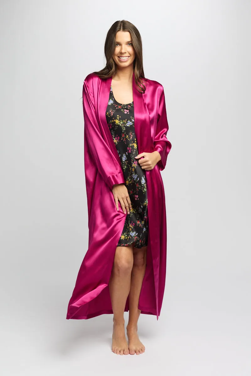 Silk Robe Cerise