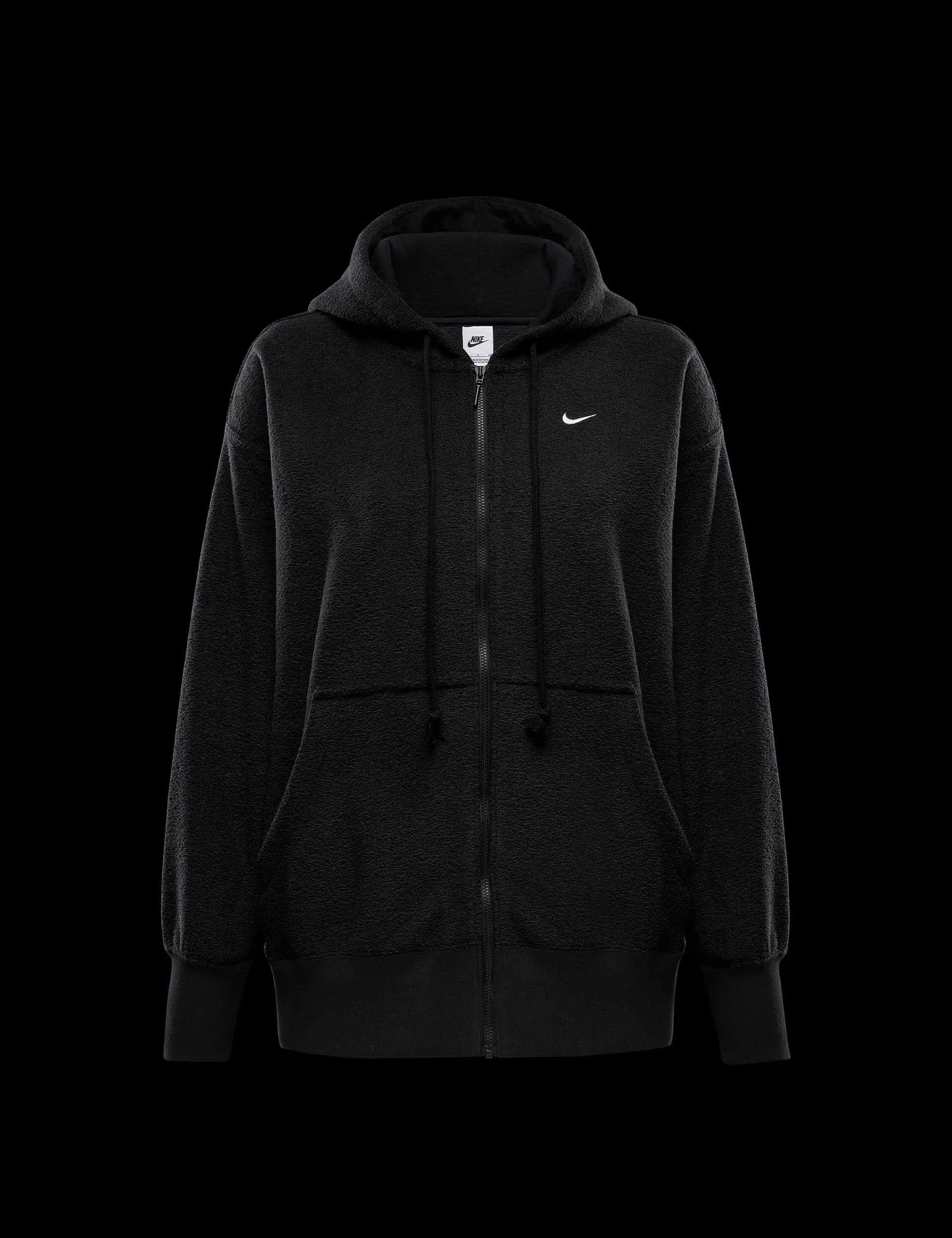 Sportswear Phoenix Plush Oversized Fleece Hoodie - Black/Sail