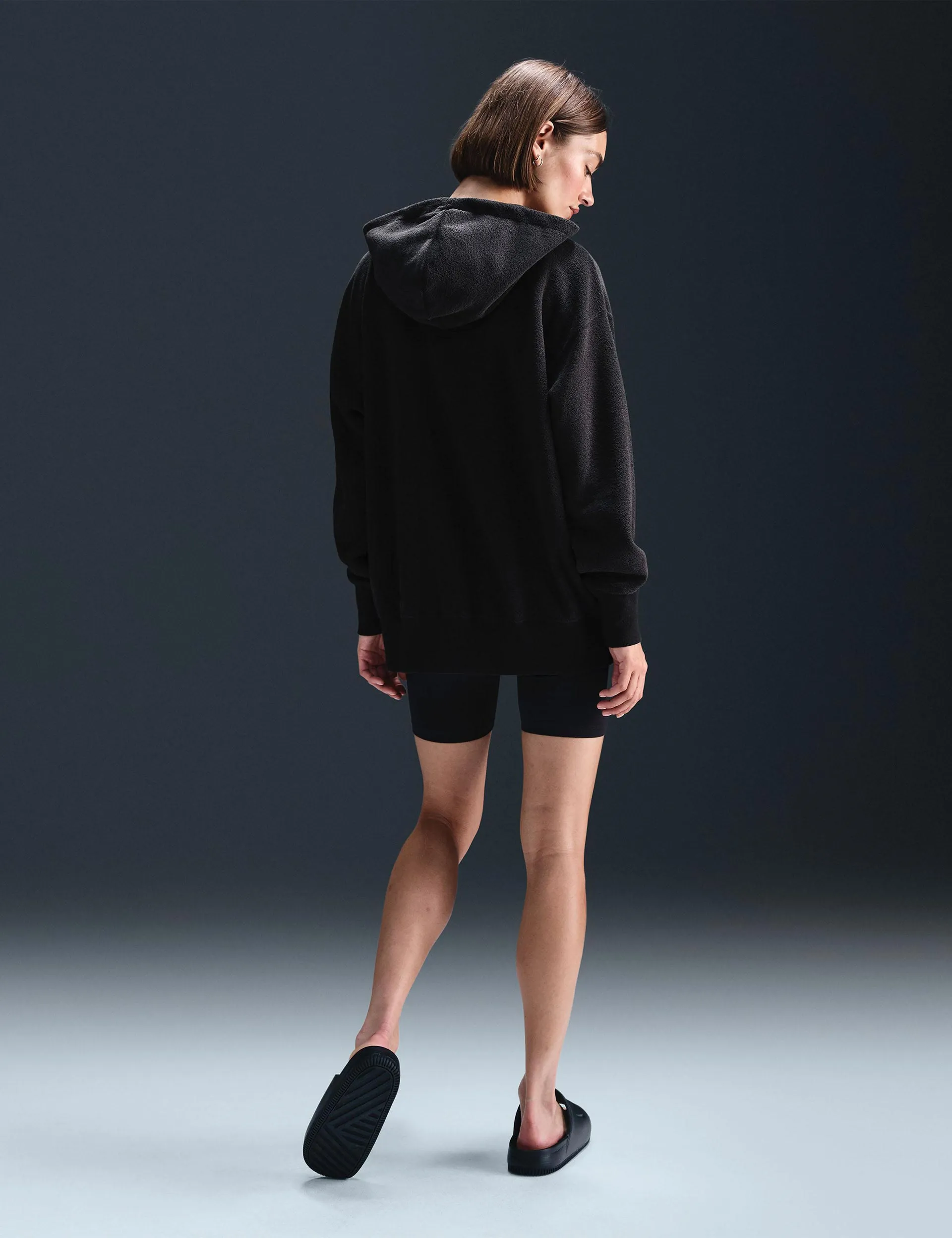 Sportswear Phoenix Plush Oversized Fleece Hoodie - Black/Sail