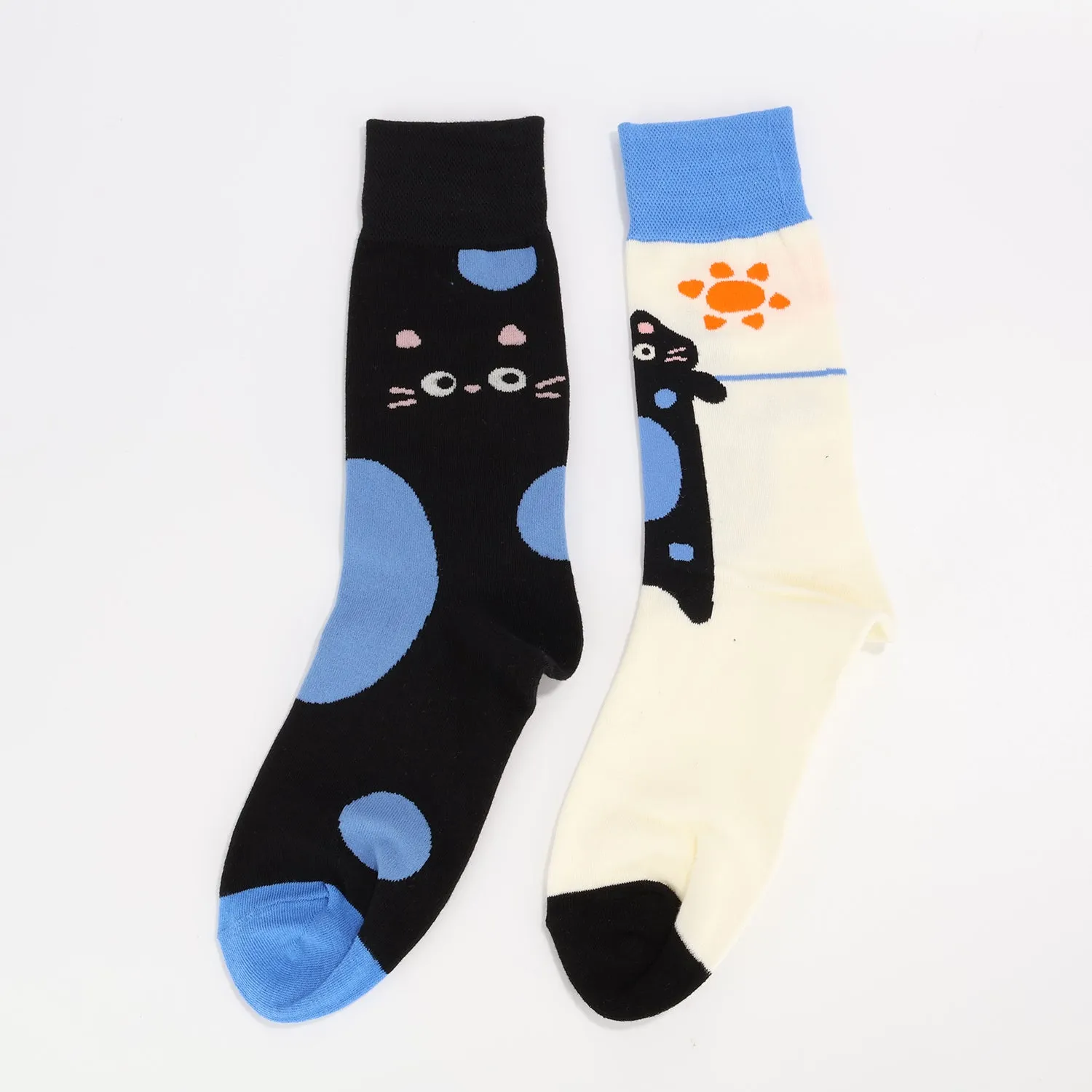 Spotted Black Cat Socks