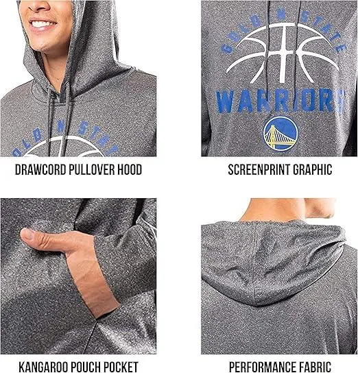 Ultra Game NBA Official Men’s Super Soft Lightweight Pullover Hoodie Sweatshirt - Unisex, Minnesota Timberwolves, Heather Charcoal|Minnesota Timberwolves