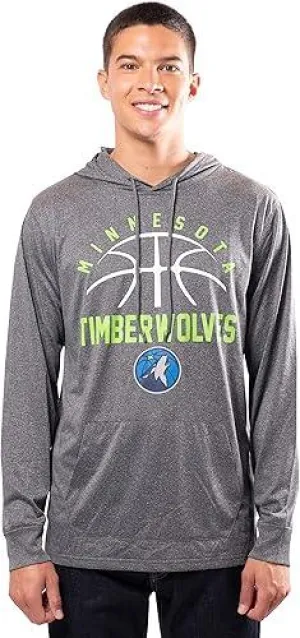 Ultra Game NBA Official Men’s Super Soft Lightweight Pullover Hoodie Sweatshirt - Unisex, Minnesota Timberwolves, Heather Charcoal|Minnesota Timberwolves