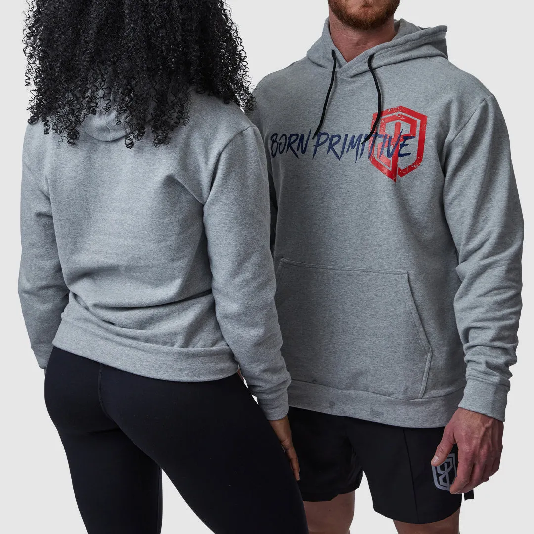 Unmatched Unisex Hoodie (Brand Strength-Heather Grey)