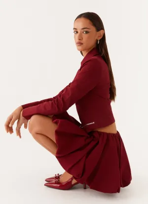 Vesper Bubble Mini Skirt - Mulberry