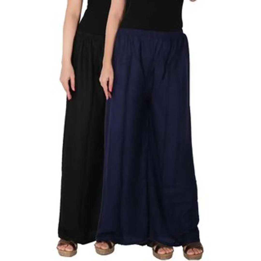 Women Palazzo Pack of-2  Rayon Fabric