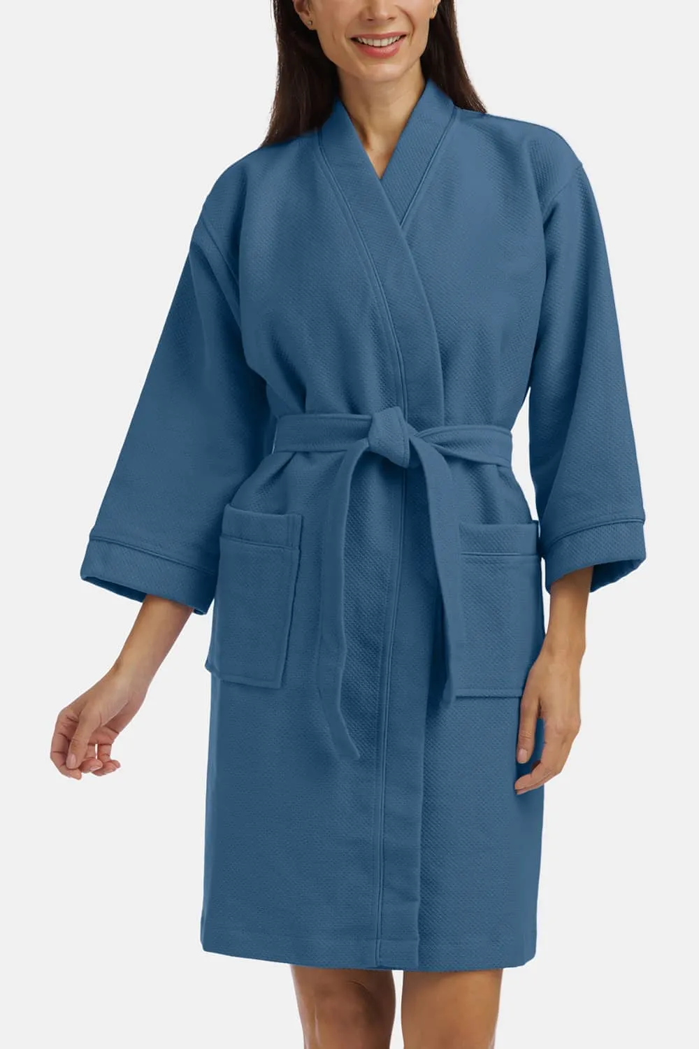 Women's Modal Kimono Resort Spa Robe with Quilted Design - NEW & IMPROVED FABRIC