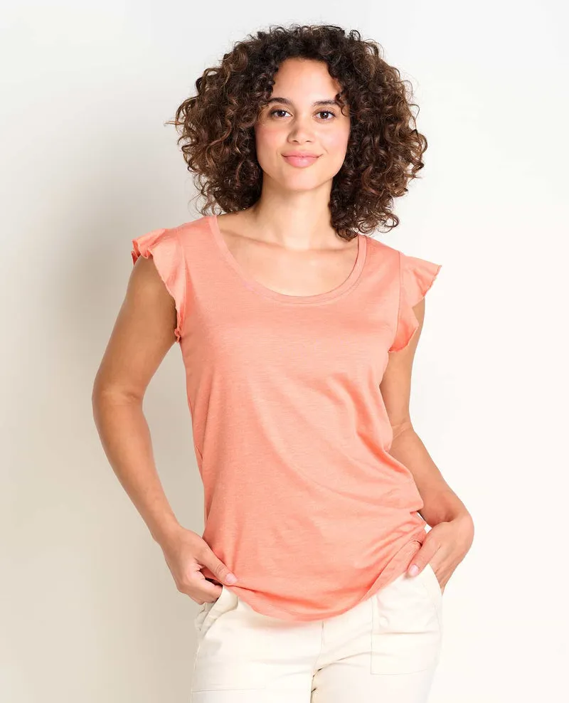 Women's Rufflita II Tee - Papaya