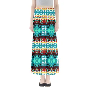 Writing on Stone Wheel Full Length Maxi Skirt